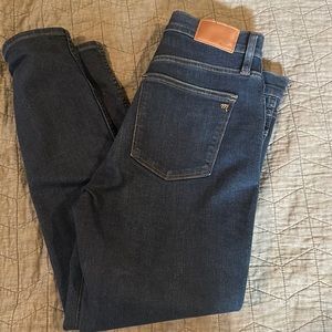 10” high rise Madewell Smithley wash skinny Jean size 29 petite
